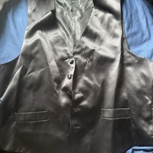 Joseph abboud Men's Black Satin Vest